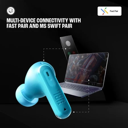 Ear Buds Wireless TWS Bluetooth v5.3 Earbuds with Adaptive NC, Smart Ambient, Extreme Bass & Relax Mode, Multi Connect, Personi-fi 3.0, Speed Charge, Fast Pair, 48 H Playtime, 6 Mics, IP54 (Turquoise Blue)?????(4.9/5)